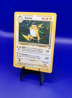 Raichu 16/130 Base Set 2 Holo Rare Pokemon Card Nintendo TCG WOTC NM - Image 3