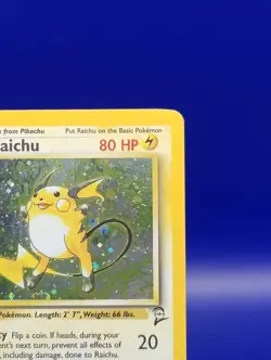 Raichu 16/130 Base Set 2 Holo Rare Pokemon Card Nintendo TCG WOTC NM - Image 5