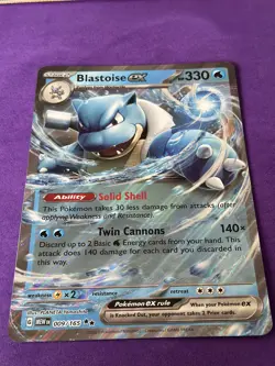 Pokemon TCG Blastoise EX 151 Jumbo Size Card - Image 1