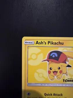 Ash's Pikachu - SM111 - Pokemon Sun & Moon Promo Rare Card LP - Image 2