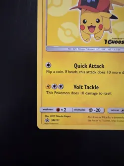 Ash's Pikachu - SM111 - Pokemon Sun & Moon Promo Rare Card LP - Image 4