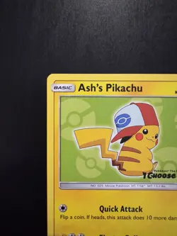 2017 Pokemon Ash's Pikachu TCG Black Star Promo Card SM112 - Image 2