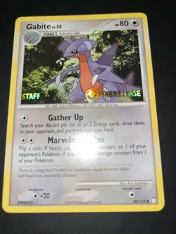 Carte Promo Pokemon Gabite (Carmache) STAFF-Prerelease - Image 1