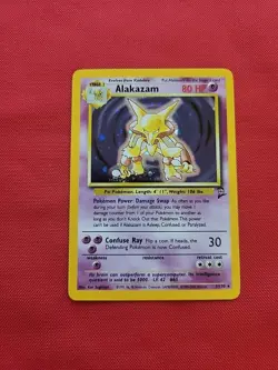 Pokemon: Alakazam #1/130 Base Set 2 Holo Rare 2000 WOTC - Vintage NM - C17 - Image 1