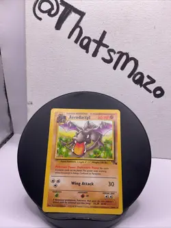 Pokemon TCG Aerodactyl Fossil 16/62 Regular 1999-2000 Wizards Base Set Copyright - Image 1