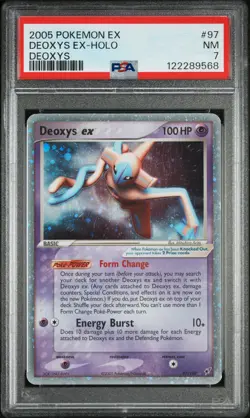 2005 POKEMON EX DEOXYS #97 DEOXYS EX-HOLO PSA 7 - Image 1