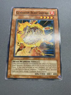 Yu-Gi-Oh! Gladiator Beast Laquari Common Unlimited TU01-EN017 MP - Image 1