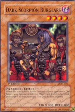 4x Lightly Played Dark Scorpion Burglars - PGD-028 - Common - 1st Edition - YuGi - Image 1