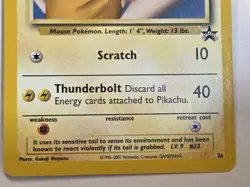 Pokemon Wotc Black Star Promo # 26/53 snap *PIKACHU* Nice Card - Image 4