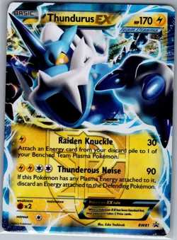 Thundurus EX BW81 - Black Star Promo - Pokemon Card - LP - Image 1