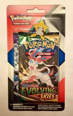 Pokemon TCG Evolving Skies Chilling Reign 2 Booster Blister Pack W/ Jirachi Pin - Image 1