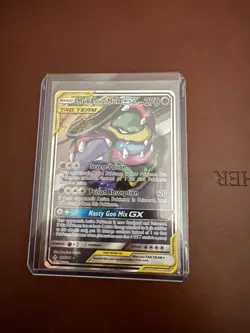 Pokemon TCG Muk Alolan Muk GX tag team 197/214 Unbroken Bonds Ultra Rare NM - Image 1
