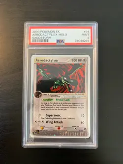 Carte Pokemon : Ptera / Aerodactyl EX 94/100 PSA 9 Sandstorm English - Image 1