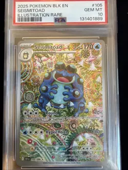 Seismitoad 105/086 Sv: Black Bolt Holo Illustration Rare PSA 10 Pokemon - Image 1
