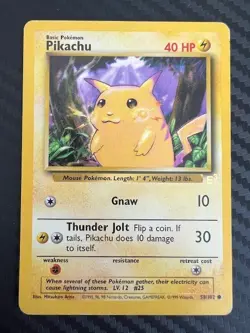 Pokemon TCG Pikachu E3 Promo 58/102 Common MP/HP - Image 1