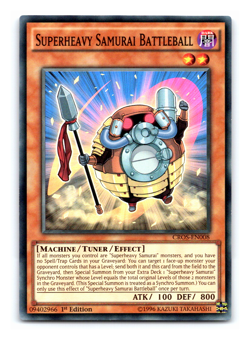 Superheavy Samurai Battleball - CROS-EN008 - Super Rare 1st Edition Yugioh - Image 1