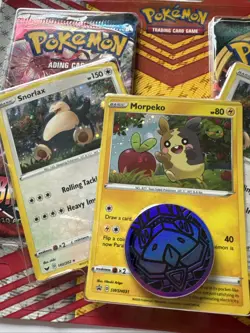 SEE* Pokemon TCG Snorlax, Morpeko & Applin Promo Cards ERROR PACK ! 2 SNORLAX! - Image 2