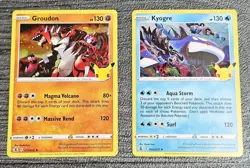 Groudon and Kyogre Pokemon TCG Cards 2021 Celebrations 25th Anniversary - Image 1