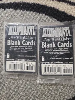 ILLUMINATI NEW WORLD ORDER Blank Card Booster Pack CCG TCG INWO Steve Jackson - Image 1