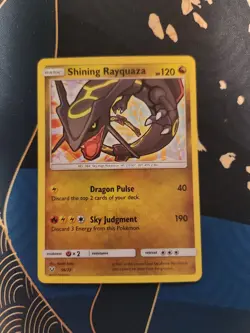 Shining Rayquaza 56/73 Shining Legends Holo Pokemon Trading Card Game - Image 1