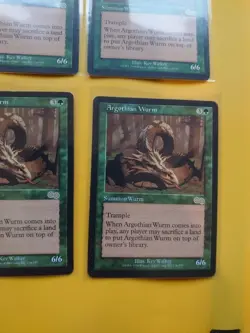 Argothian Wurm. Urza's Saga rare RESERVED LIST PLAYSET Old Vintage. MTG 4 Card - Image 2