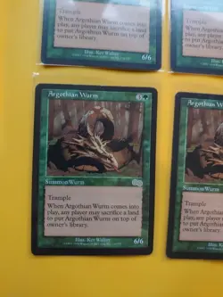 Argothian Wurm. Urza's Saga rare RESERVED LIST PLAYSET Old Vintage. MTG 4 Card - Image 3