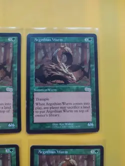 Argothian Wurm. Urza's Saga rare RESERVED LIST PLAYSET Old Vintage. MTG 4 Card - Image 5