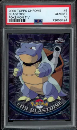 PSA 10 Blastoise Topps Chrome Pokemon T.V. 2000 Pokemon Card #9 - Image 1