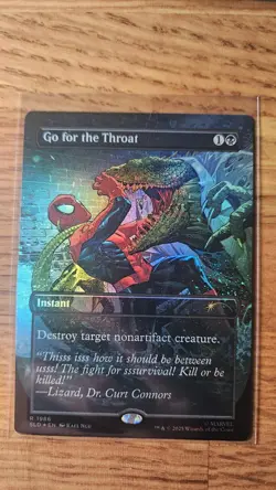 Go for the Throat (Rainbow Foil) Secret Lair 1986 Spiderman - Foil - Image 1