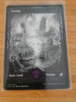 MTG Swamp (Full Art) 273 Innistrad: Midnight Hunt M/NM Free UK P&P - Image 1