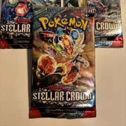 Pokemon TCG Stellar Crown Booster Packs SEALED 3 Packs LOT of 3 - Image 2