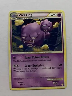 Weezing 34/123 Pokemon Heart Gold Soul Silver Unlimited Non Holo NM/MT box-S5 - Image 1
