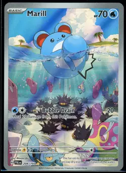 Pokemon TCG Scarlet & Violet Paldea Evolved MARILL 204/193 Illustration Rare - Image 1