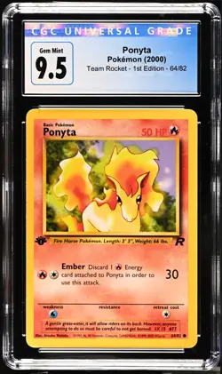 Pokemon 1999 1st Edition Team Rocket Ponyta Not PSA, CGC 9.5! - Image 1