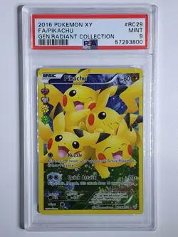 2016 Pokemon Pikachu RC29/RC32 Full Art XY Generation - PSA 9 - Image 1