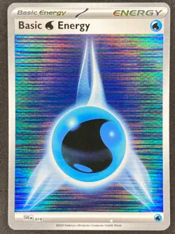 Pokemon Water Energy Holo SVE 019 Black Bolt White Flare NM - Image 1