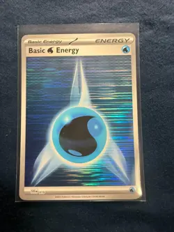 Pokemon TCG Water Energy Foil Holo - Black Bolt & White Flare Promo - NM/M - Image 1