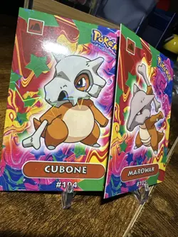 Pokemon Electric #104-105 Cubone And Marowak Holo - Image 3