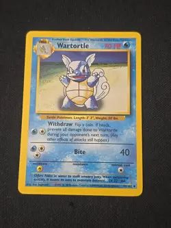 Wartortle 042/102 Base Set Regular WOTC Vintage Pokemon TCG Light Played - Image 1