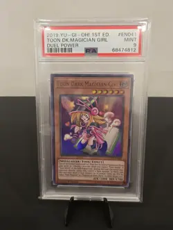Yu-Gi-Oh Toon Dark Magician Girl DUPO-EN041 Ultra Rare 1st EDITION PSA 9 - Image 1