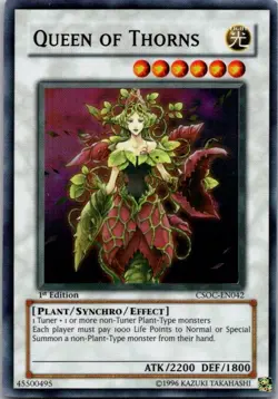 Queen of Thorns CSOC-EN042 1st Edition Super Rare Yugioh MP - Image 1