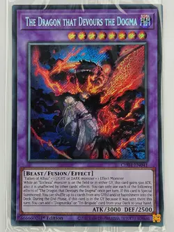 Yu Gi Oh - CH01-EN041 The Dragon that Devours the Dogma - Secret Rare - Sealed - Image 1