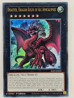 Yu Gi Oh - ALIN-EN049 Disaster, Dragon Ruler Of All Apocalypses - Ultra Rare - Image 1