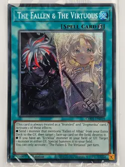 Yu Gi Oh - CH01-EN019 The Fallen & The Virtuous - Secret Rare - Sealed - Image 1