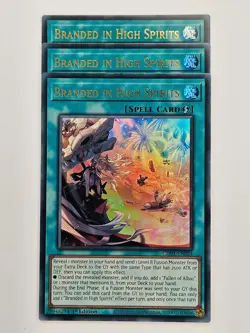 Yu Gi Oh - 3x CH01-EN024 Branded in High Spirits - Ultra Rare - Image 1