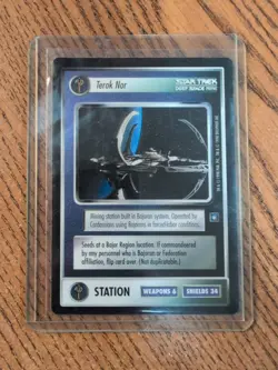 1998 Star Trek Deep Space Nine TCG Black Border Deep Space 9 / Terok Nor Card - Image 1