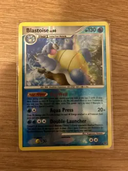 Blastoise 2/127 Platinum Rare Reverse Holo Pokemon Card WOTC 2009 - LP - Image 1