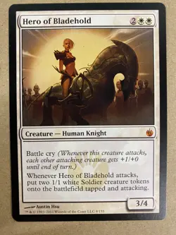 MTG 1x Hero of Bladehold Mirrodin Besieged Modern Magic the Gathering Card x1 NM - Image 1