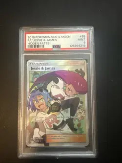 Pokemon TCG Jessie & James Trainer Full Art Ultra Rare Card 68/68 Hidden Fates - Image 1