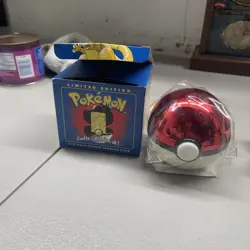 1999 Pokemon Burger King Charizard 23K Gold Plated Card & SEALED Pokeball - Image 2
